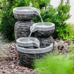 Budget ? ESOTEC Fontaine De Jardin, Fontaine Cascade, Fontaine Décorative, 230V 101453 ?