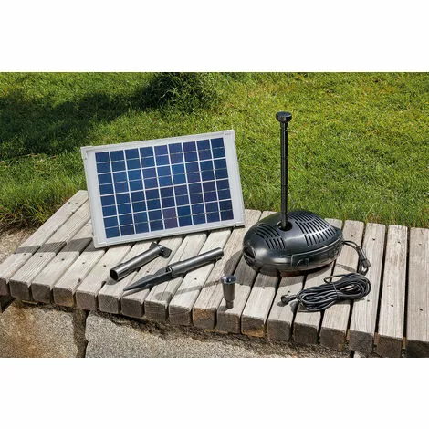 Grosses soldes âš Pompe Solaire Pour Bassin 10W 630 L/h Pompe Solaire Pour Bassin De Jardin Kit De Pompe Pour Bassin Esotec 101720 ? â Image 2