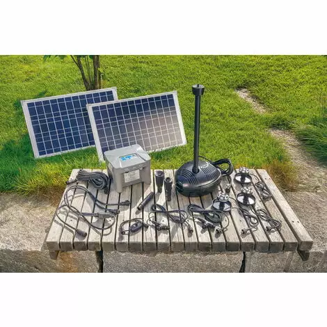 Offres ? Pompe Solaire De Bassin Avec Batterie Rechargeable 50W Pompe Solaire De Jardin Pompe De Bassin étang Esotec 101727 ⭐ – Image 2