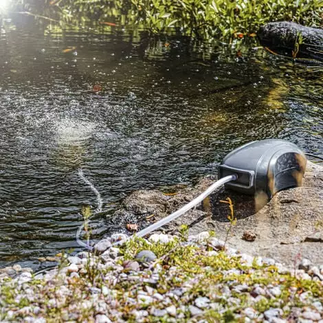 Nouveau ? Aérateur De Bassin Solaire 25W 500l / H Pompe Aération De Bassin Oxygène Esotec 101897 ? â Image 2