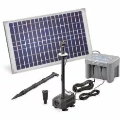 De gros â Pompe Solaire De Bassin 25W 630l / H Batterie + LED Pompe Solaire De Bassin Jardin Esotec 101925 â