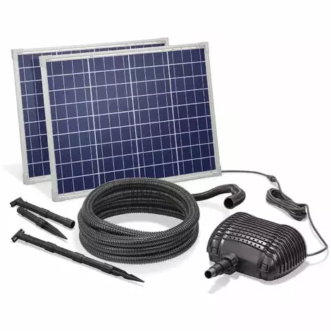 Promo ? Pompe Solaire De Cours Deau 100W 5000l / H Pompe Solaire Pompe Cascade étang Esotec 101970 ✔️