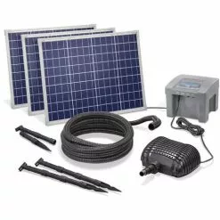 Promo ? Pompe Solaire De Cours D’eau 150W 3500l / H + Batterie Bassin Pompe Solaire Jardin Esotec 101976 ⭐