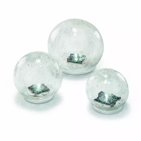 Sortie ? Boule De Verre Solaire Lot De 3 Lampes De Jardin LED Lampe Solaire En Verre, Esotec 102082 ? â Image 2