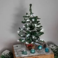 Sortie ? Chaîne Lumineuse Solaire Premium 60 LED Décoration De Noël De Jardin Blanc Froid Esotec 102167 ?