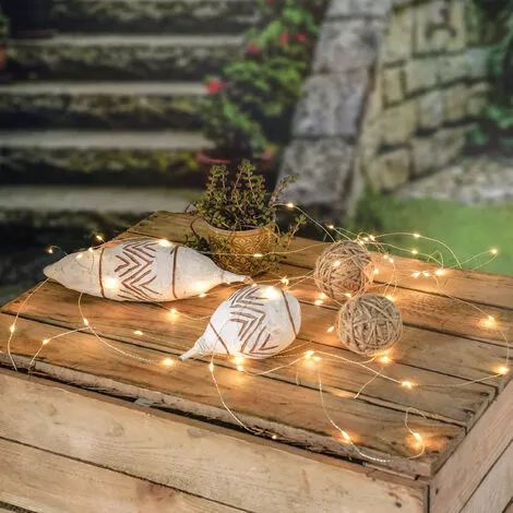 Sortie ? ESOTEC Lot De Lumière Solaire 100 LED Guirlandes Blanches Chaudes Fête Du Jardin Solaire 102178 ✔️ – Image 3