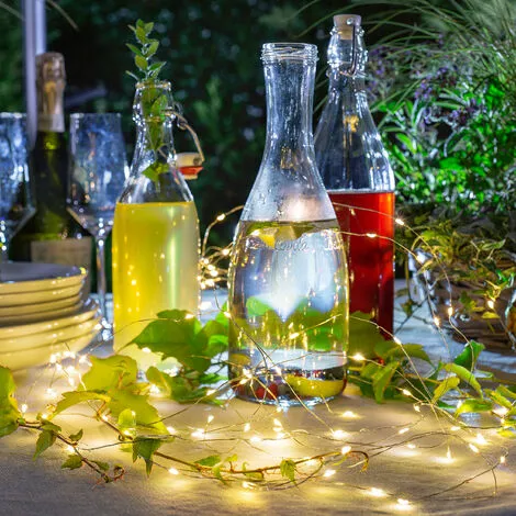 Sortie ? ESOTEC Lot De Lumière Solaire 100 LED Guirlandes Blanches Chaudes Fête Du Jardin Solaire 102178 ✔️ – Image 4