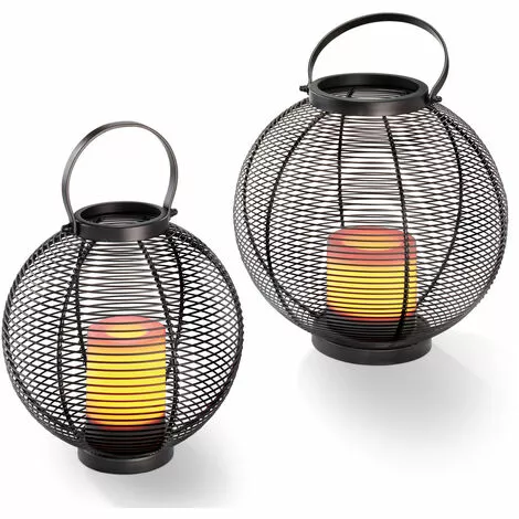 Tout neuf ? Lampes Décoratives Solaires Lot De 2 Lampes De Jardin Lanterne Lumière Solaire Extérieure Esotec 102215 ✨ – Image 2