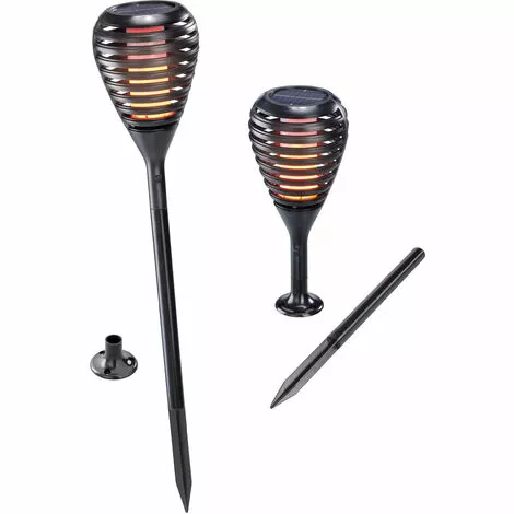Meilleure vente ? Torche Solaire Lot De 2 Torche De Jardin Effet Flamme Lampe Solaire Jardin Esotec 102483 ? â Image 2