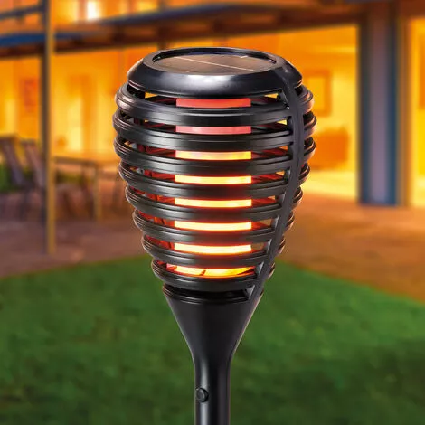 Meilleure vente ? Torche Solaire Lot De 2 Torche De Jardin Effet Flamme Lampe Solaire Jardin Esotec 102483 ? â Image 3