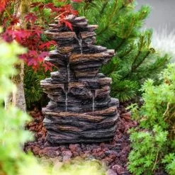 Remise ? ESOTEC Fontaine De Jardin Fontaine Cascade Fontaine Décorative Déco Fontaine Dintérieur 230V 101455 ?