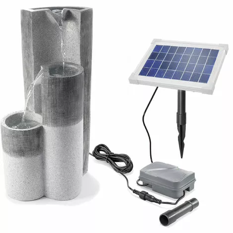 Nouveau ? ESOTEC Fontaine De Jardin Solaire Fontaine De Batterie De Fontaine Deau Fontaine Solaire En Cascade 101315 ? â Image 2