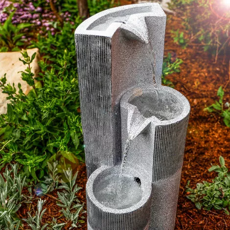 Nouveau ? ESOTEC Fontaine De Jardin Solaire Fontaine De Batterie De Fontaine Deau Fontaine Solaire En Cascade 101315 ? â Image 4