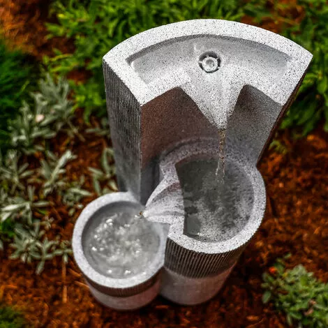 Nouveau ? ESOTEC Fontaine De Jardin Solaire Fontaine De Batterie De Fontaine Deau Fontaine Solaire En Cascade 101315 ? â Image 5