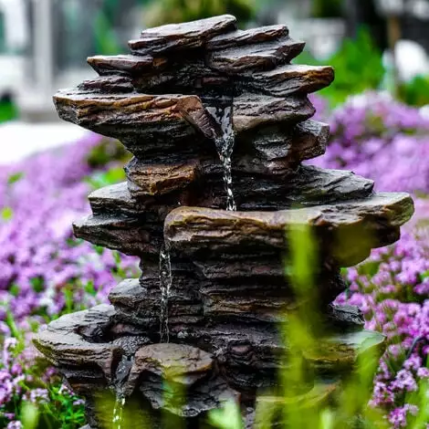 Tout neuf ✔️ ESOTEC Fontaine De Jardin Solaire Fontaine De Batterie De Fontaine Deau Fontaine Solaire En Cascade 101316 ? – Image 3