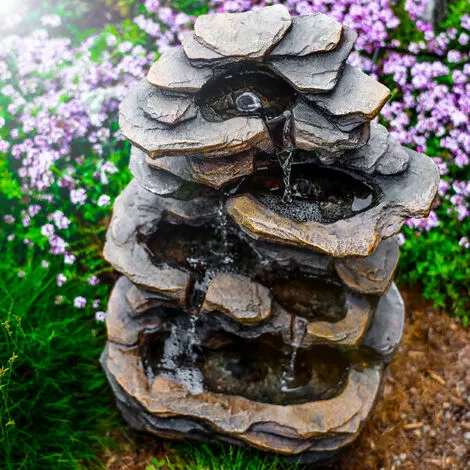 Tout neuf ✔️ ESOTEC Fontaine De Jardin Solaire Fontaine De Batterie De Fontaine Deau Fontaine Solaire En Cascade 101316 ? – Image 5